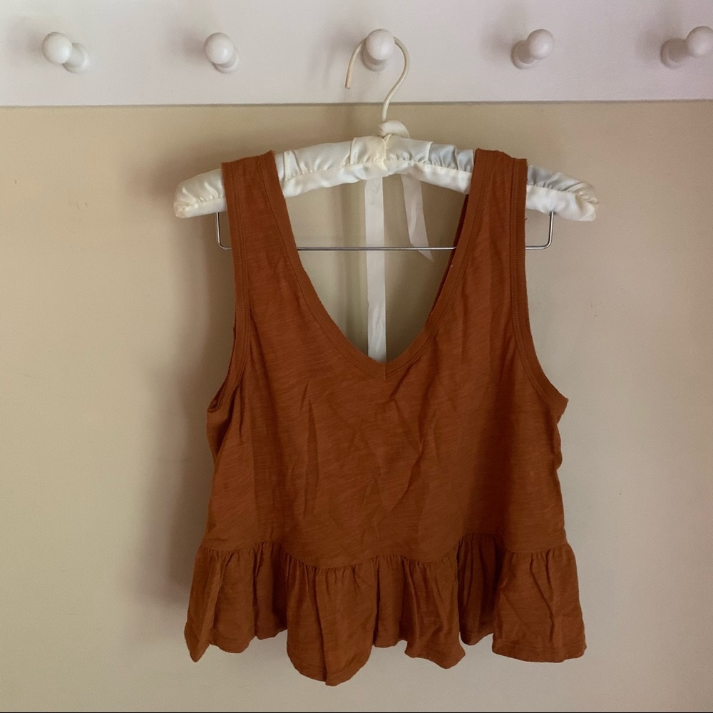 Ruffle Peasant Tank Top